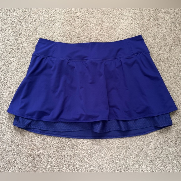 Athleta Split Time Layered Skort Skirt Size XL Women’s Royal Purple Activewear - Picture 1 of 9